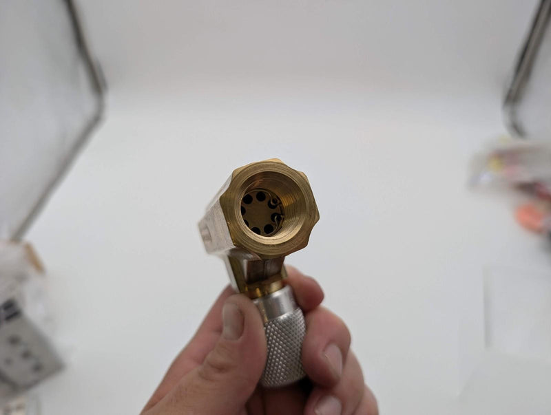 Parker 003371003 337 1/2" NPT In-Line Flow Control Valve Brass Micrometer Adjust