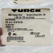 Turck FK 4.4-0.5/18.25 Actuator & Sensor Receptacle Eurofast Series 0.5M Length 4
