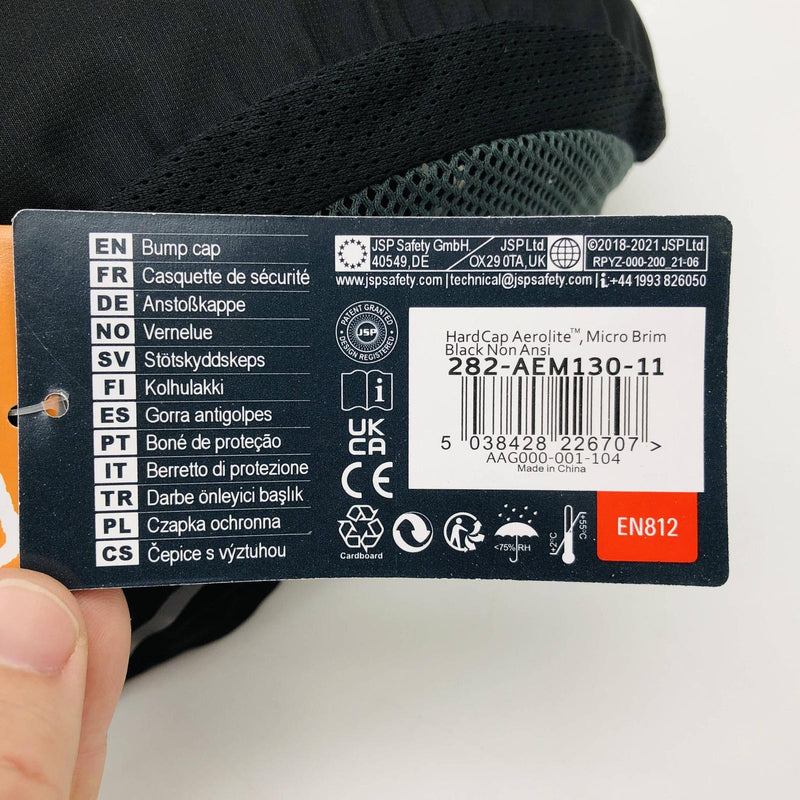 PIP 282-AEM130-11 Bump Cap HardCap Aerolite Micro Brim Black Non Ansi Adjustab 2