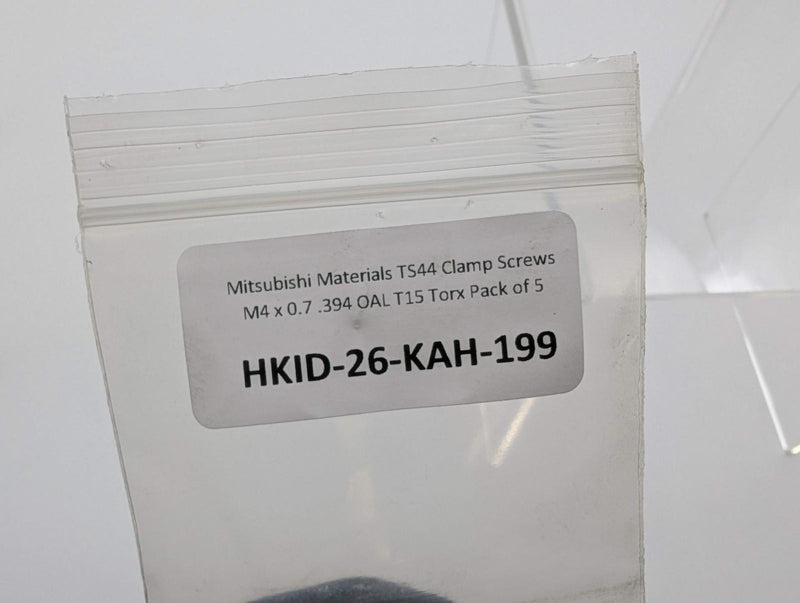 Mitsubishi Materials TS44 Clamp Screws M4 x 0.7 .394 OAL T15 Torx Pack of 5 3