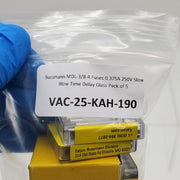 Bussmann MDL-3/8-R Fuses 0.375A 250V Slow Blow Time Delay Glass Pack of 5 4