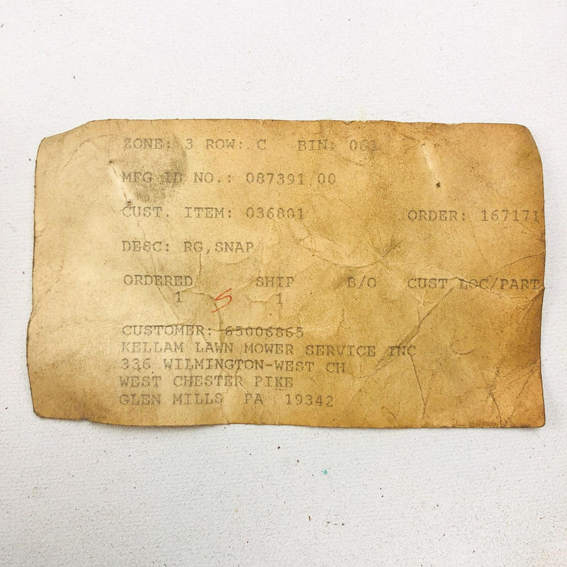 Ariens Gravely 08739100 Snap Ring OEM NOS Replaces 036801 Loose 2