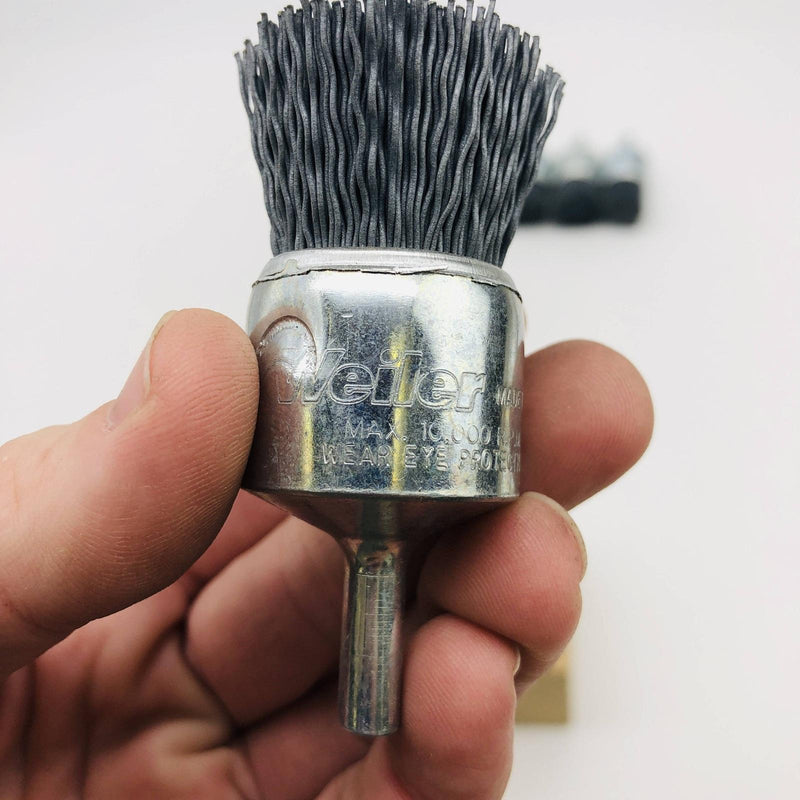 7x Weiler 10155 Nylox End Brush Abrasive 1" .022/320 Grit SC EBA-22 8