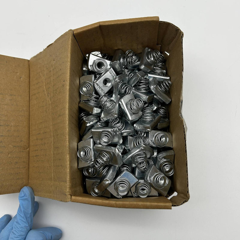 Thomas and Betts B100 3/8 Short Spring Nuts Steel Galvanized Zinc Finish 100pcs 7