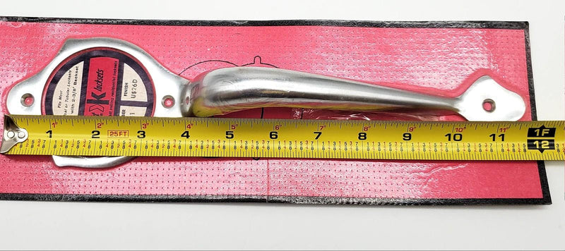 Kwikset Escutcheon Handle & Deadbolt Trim Satin Chrome 12" Long Vintage NOS 7