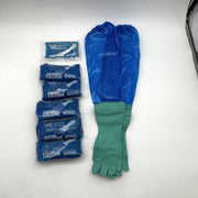 PolyCo 41350 Sleeve Gloves Small/7 Disposable Nitrile 11 Mil Polyolefin 6 Pairs 5