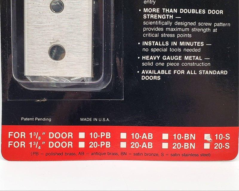 2x Security Door Reinforcement Plate Deadbolt or Lockset MAG Edge Guard 10-S 4