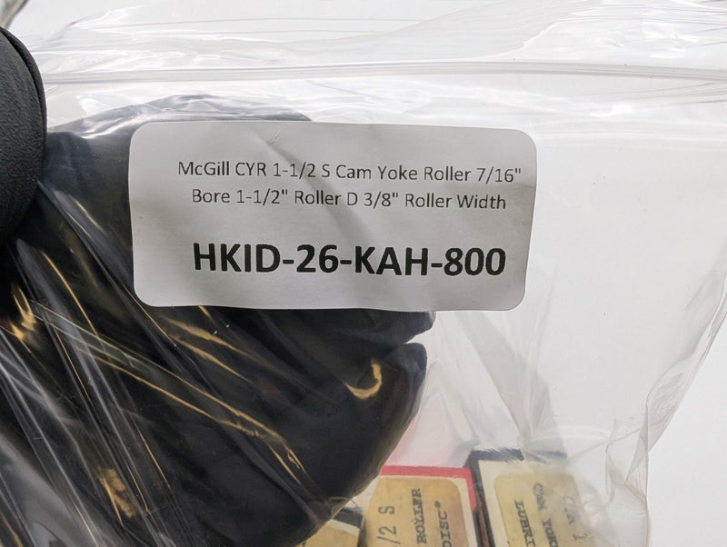 McGill CYR 1-1/2 S Cam Yoke Roller 7/16" Bore 1-1/2" Roller D 3/8" Roller Width