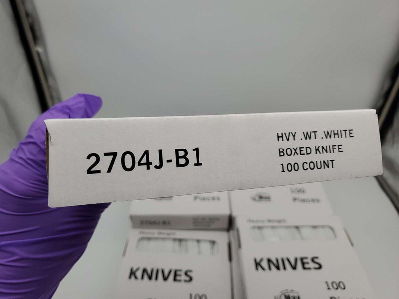 Disposable Plastic Knives Bulk 1000 Count White Heavyweight 10x 100 Count Boxes 4