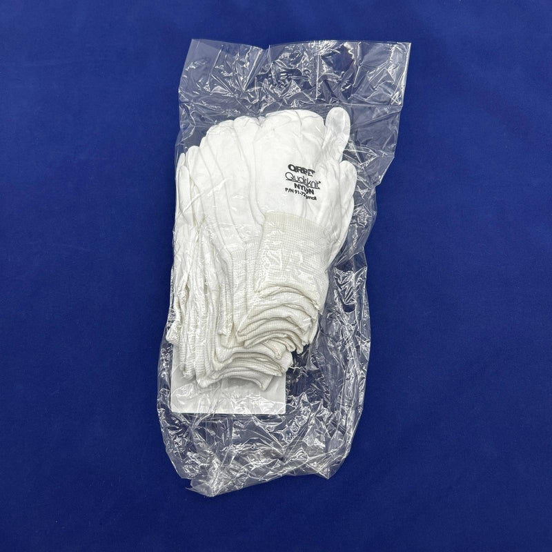 PIP QRP QualaKnit 91-721 Inspection Assembly Gloves Sz Small White Nylon 12 Pair 9