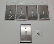Mulberry Stainless Steel Single Gang Switch Covers 97071 Pack of 5 1