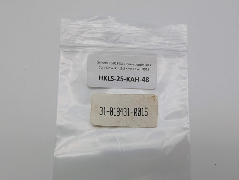 Diebold 31-018431 Undercounter Lock Core Kit w Bolt & 2 Keys Keyed 8015 5