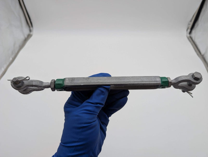 Green Pin 3/8" Turnbuckle Jaw Jaw 6" Take Up 1080lb LL SSGPGG1006 w/ Safety Bolt 7