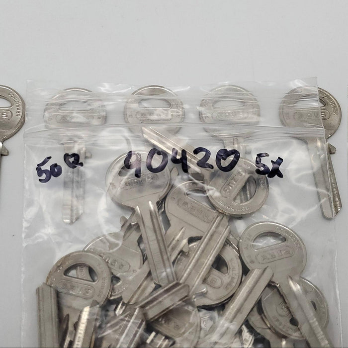 5x Abus 85/40 KBL Padlock Key Blanks #90420 Nickel Plated 5 Pin Left Handed 4