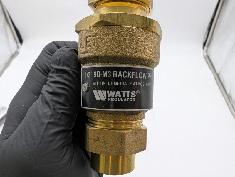 Watts 9D-M3 1/2" Backflow Preventer w/ Atmospheric Vent 175 PSI Max Brass Body 5