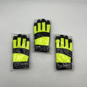 MCR Safety 926 Mechanics Gloves 2XL Hi-Vis Lime W/ Dotted Palm Insulated 3 Pairs 10