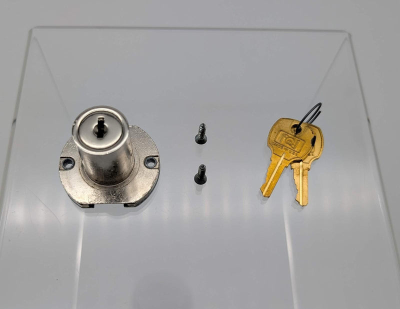 National C8705 Drawer Lock Bright Nickel 7/8" Diam 1-3/16" Len Keyed Alike NKR