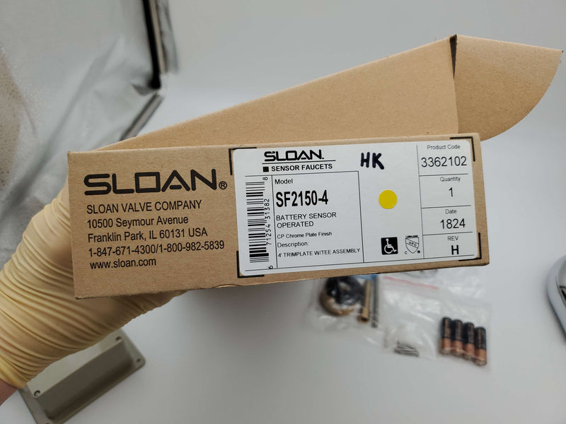 Sloan SF2150-4 Sensor Faucet Battery Operated Single Hole Polished Chrome 8