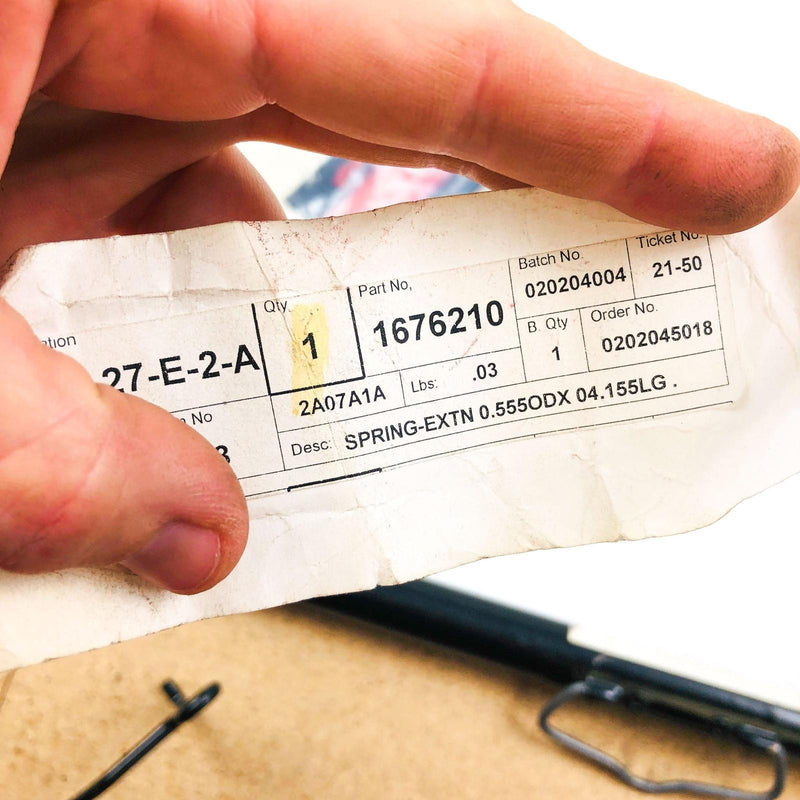 Simplicity 1676210 Extension Spring .555 ODX x 4.155LG OEM NOS Replcd 1676210SM 3