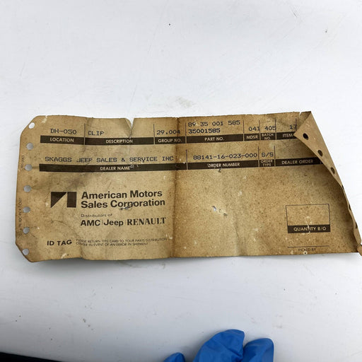 AMC Jeep 35001585 Clip Sun Visor Mounting Group 29.004 OEM NOS Loose 2