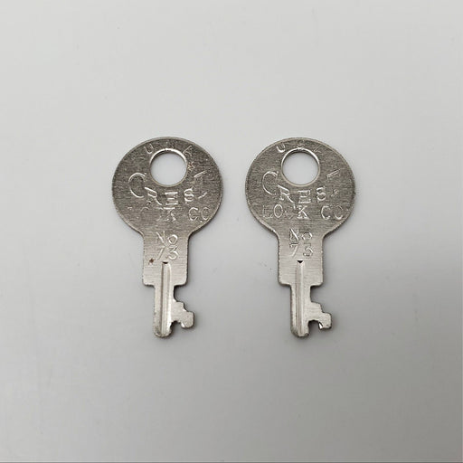 2x Crest No 73 Keys Pre-Cut for Luggage, Trunk, Briefcase Flat Steel USA Made 1