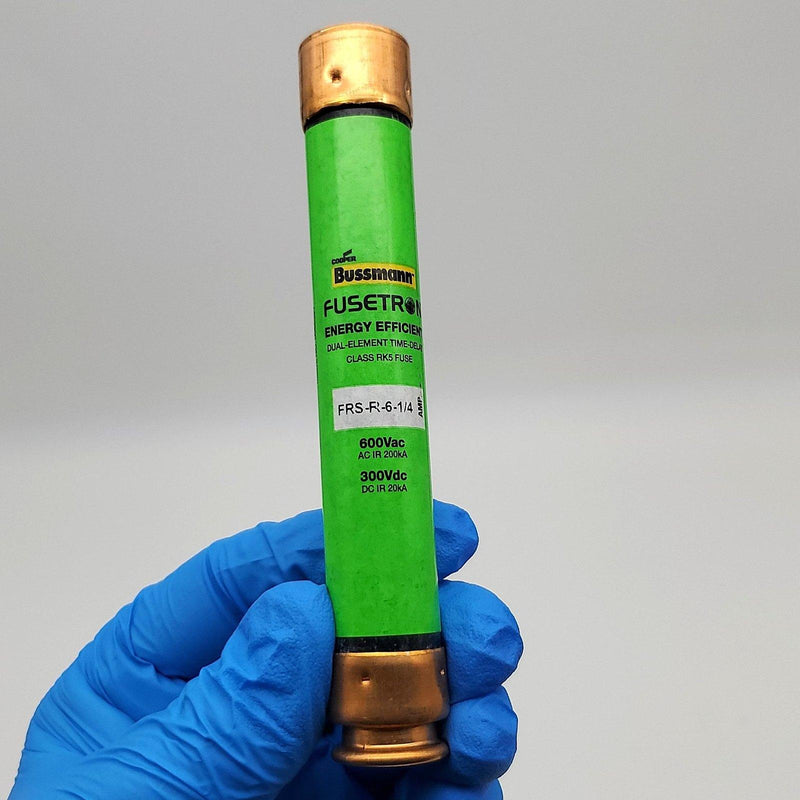 Bussmann FRS-R-6-1/4 Fuse 6.25A 600V Time Delay Fusetron Dual Element 1