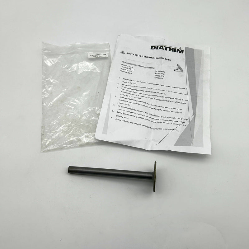 Diatrim 233212 M6 Spindle Saw 2in Diameter Shaft 1/2 x 6in 510196233212M6 1ct