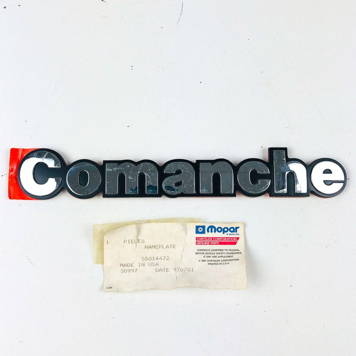 Jeep Comanche Nameplate Decal Emblem Mopar 55014472 OEM NOS Qty of 1 Damage 1