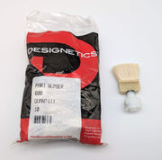 Designetics 60B Goat Hair Brush Applicators 1.75" x .703" x 1" 1/8" Orifice 10PK 1