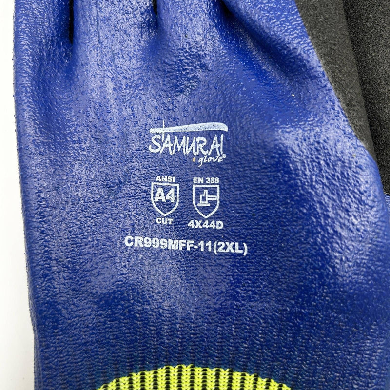 Global Glove CR999MFF Cut Resistant Glove 11 / 2XL Samurai Double Dipped 5 Pairs