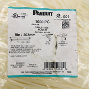 1000x Panduit PLT2I-M Cable Zip Tie 8in 40lb Locking Natural Nylon 54031 8