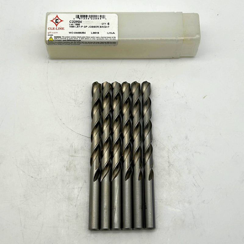 Cle-Line C22984 Jobber Length Drill Bit 1898 Letter P HSS Bright Pack of 6