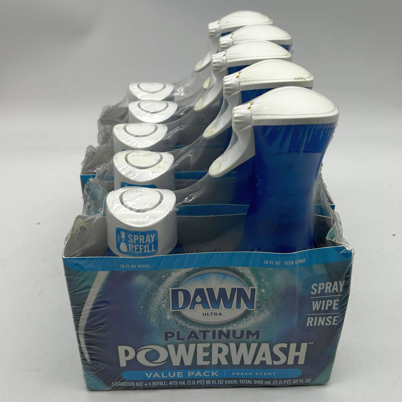 Dawn Powerwash Spray Dish Soap Platinum Value Pack 32oz Fresh Scent Lot of 5pks