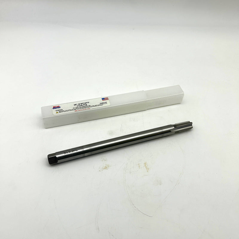 Regal Cutting Tools 015923AS Pipe Tap Taper Ext 3/8-18 NPT/NPTF 4FL 10in OAL