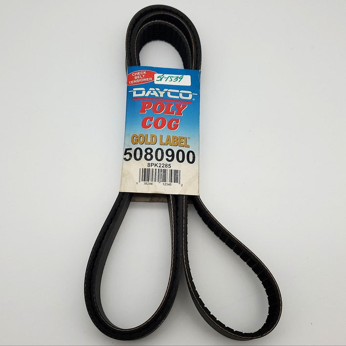 Dayco 5080900 Serpentine Belt Gold Label 1.1" Width 90" Length 8 Rib Poly Cog 1