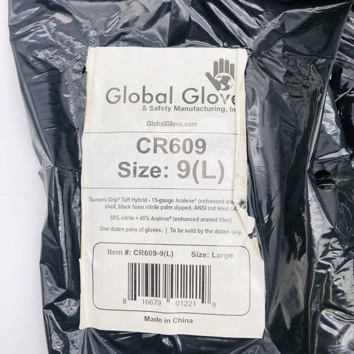 Global Glove CR609-LG Work Glove Sz 9/Large Tsunami Grip Tuff Hybrid 12 Pairs 2