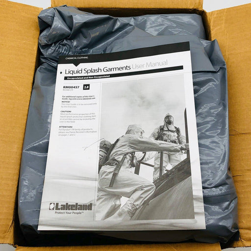 Lakeland C3T132 Coveralls 3X w/ Hood ChemMax 3 Gray Elastic Face Wrist Ankl 6pk 1