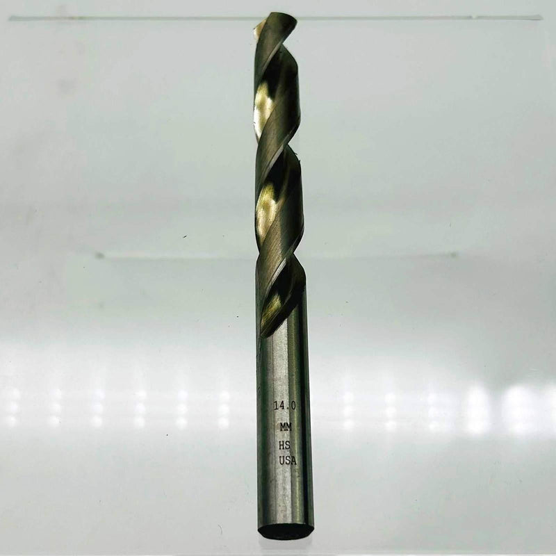 Cle-Line C62914 Metric Jobber Length Drill Bit 14MM 1898 HSS Bright 118 Pt NoPkg 1