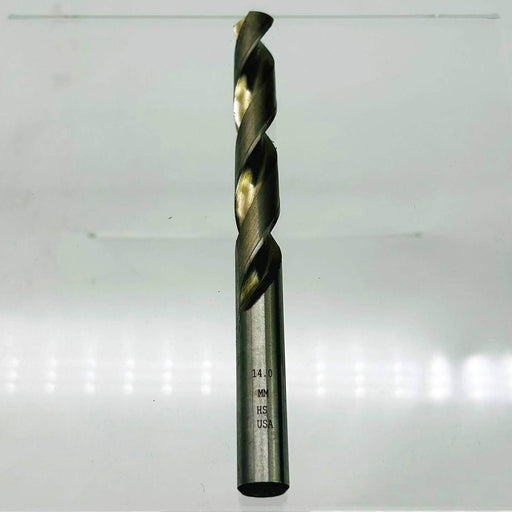 Cle-Line C62914 Metric Jobber Length Drill Bit 14MM 1898 HSS Bright 118 Pt NoPkg 1