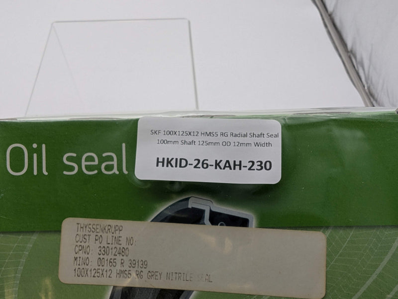 SKF 100X125X12 HMS5 RG Radial Shaft Seal 100mm Shaft 125mm OD 12mm Width