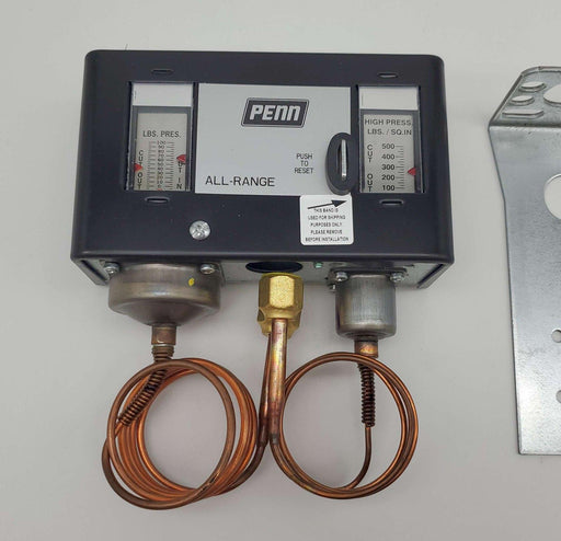 Penn P70MA-1C Dual Pressure Control Switch 100 - 500 PSI 36" Tube 1/4" Flare Nut 2