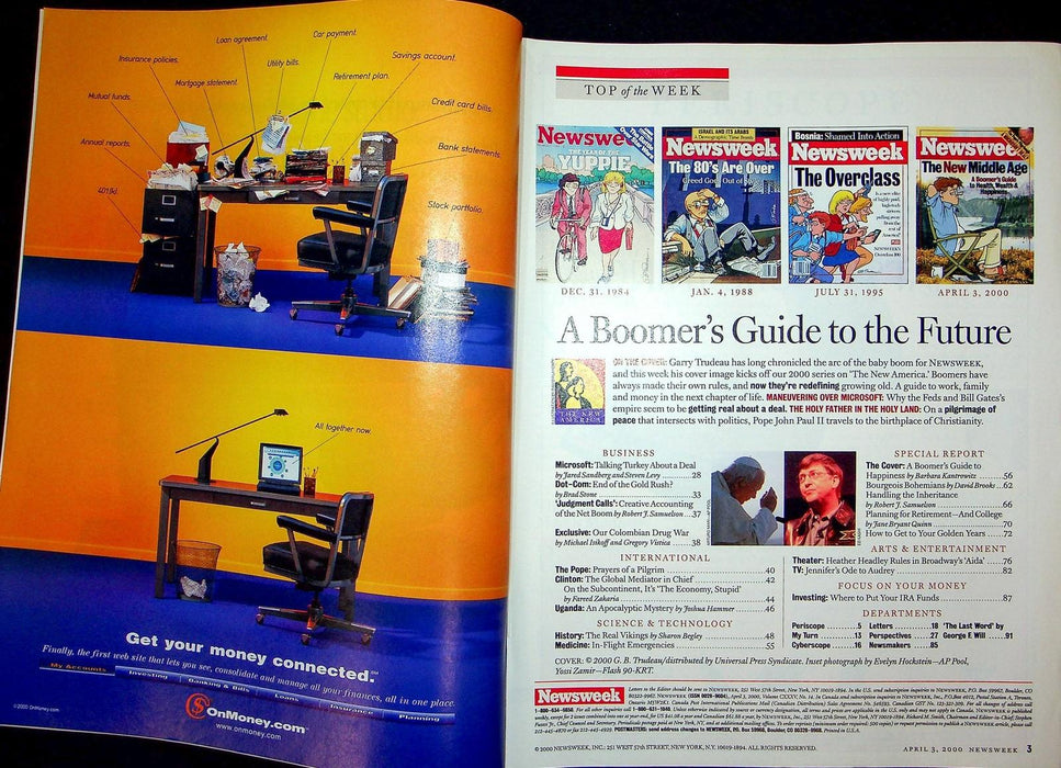 Newsweek Magazine April 3 2000 Dot Com Bubble Burst Microsoft Antitrust Uganda 4