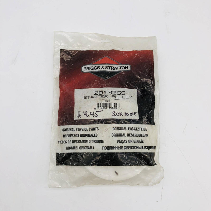 Briggs and Stratton 281336S Recoil Starter Pulley Plastic OEM New NOS Open 3