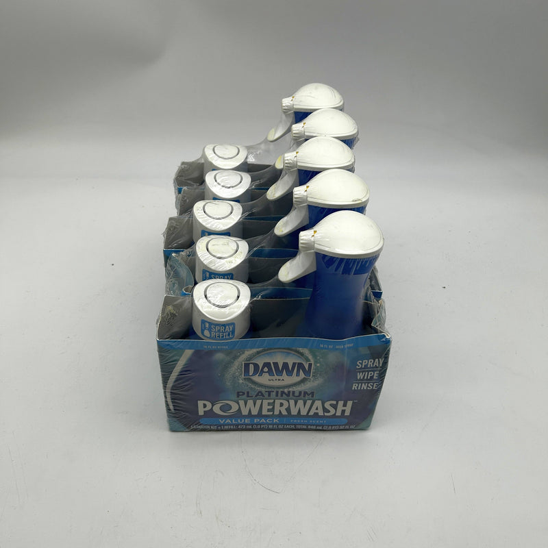 Dawn Powerwash Spray Dish Soap Platinum Value Pack 32oz Fresh Scent Lot of 5pks