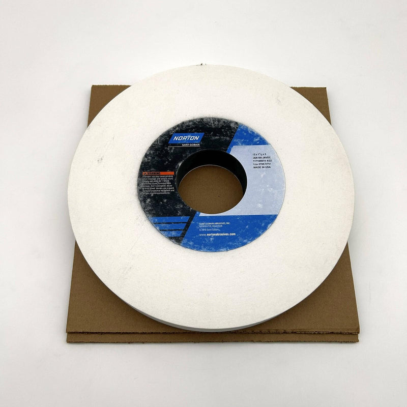 Norton 66253188986 Grinding Wheel 12in x 1-1/2 x 3 Type 1 White 38A100-J6VBE 11
