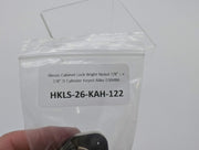 Illinois Cabinet Lock Bright Nickel 7/8" L x 7/8" D Cylinder Keyed Alike D3048A 5