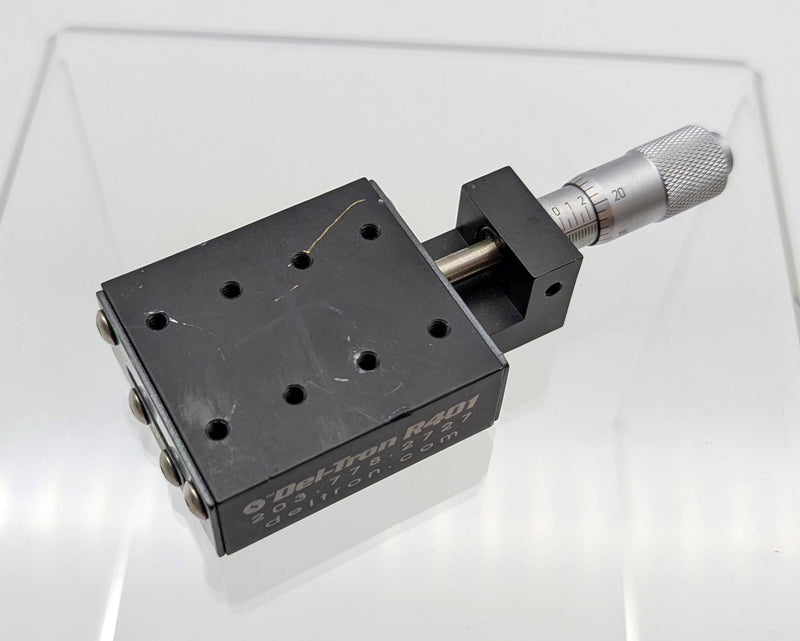 Deltron R401 Ball Slide Positioning Stage Micrometer Driven 0.5" Travel 40lb 1