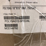 Clear Polybag 10"x15" 6Mil Lay Flat Open Top Berry Global POLYBAG12 750 Bags/Cs 2