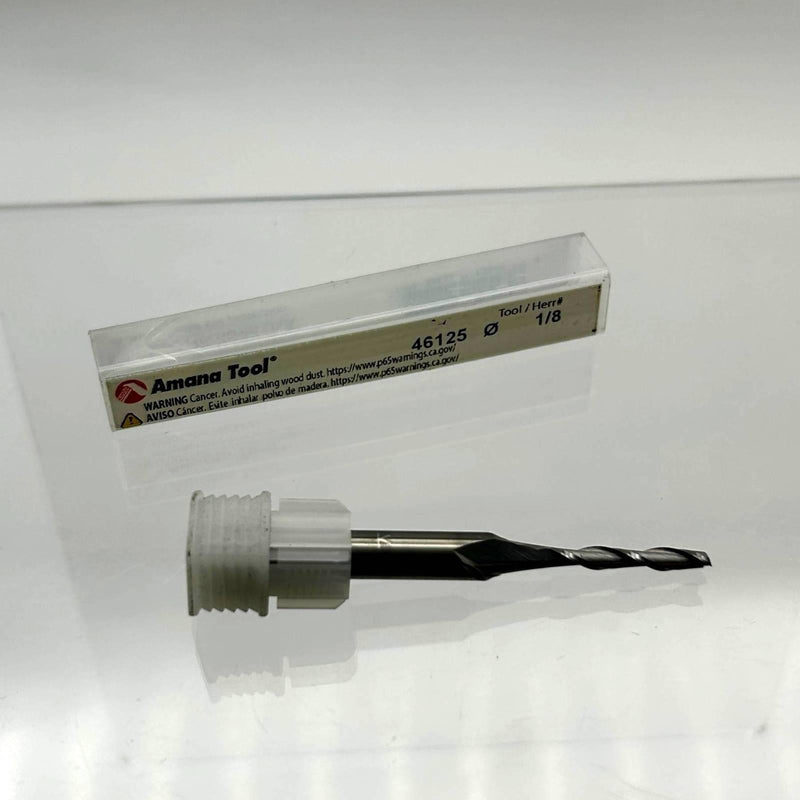Armana Tool 46125 Router Bit Spiral Plunge Solid Carbide 1/8 Dx 13/16 x 1/4 Sh 1