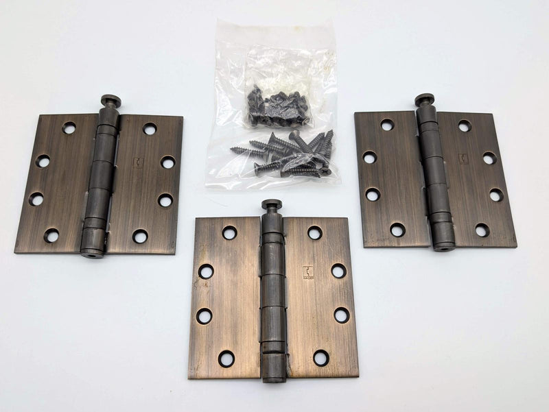 3x Hager BB1191 4.5" x 4.5" Door Hinges Ball Bearing Oiled Bronze Removable Pin